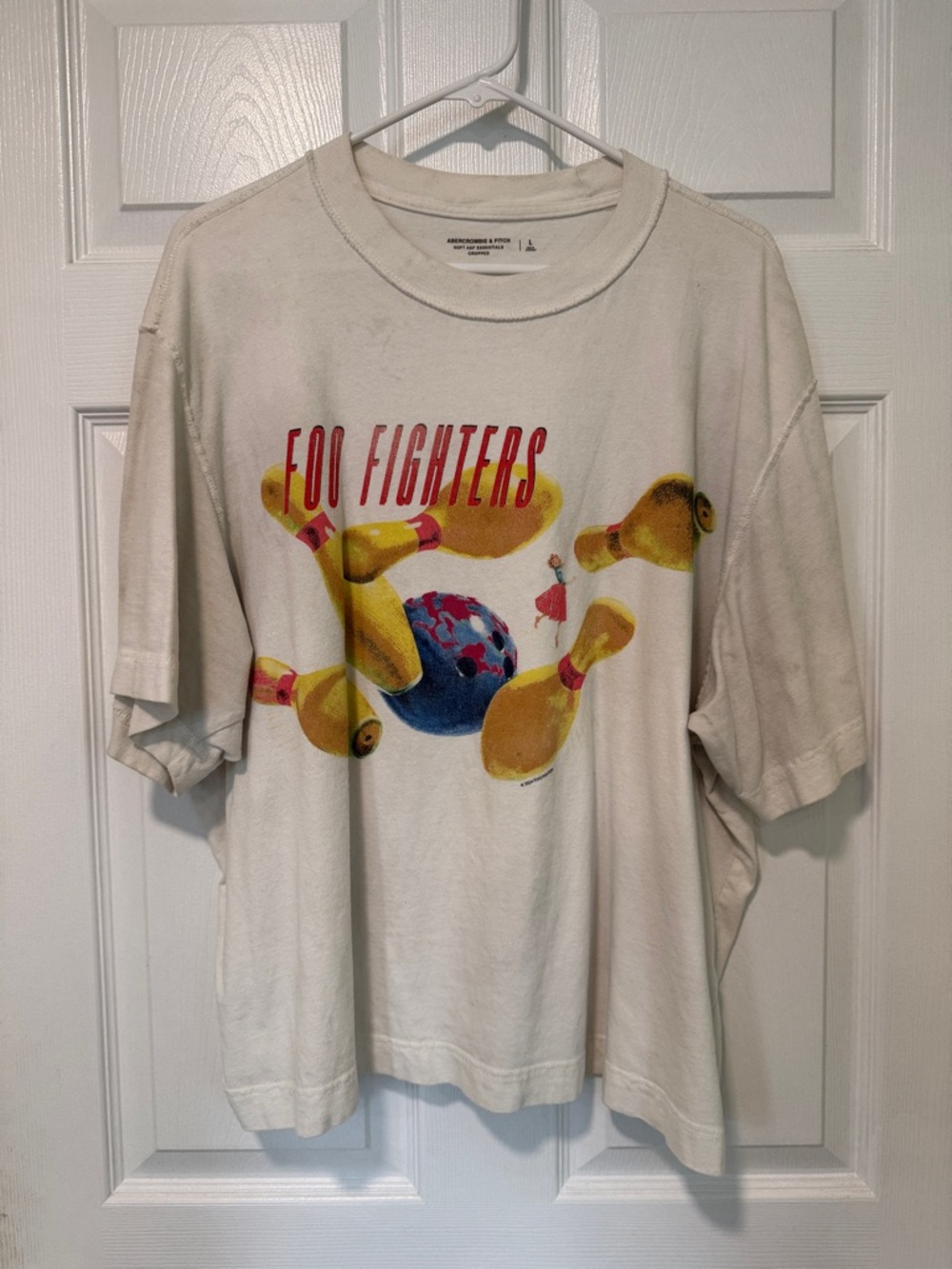 Abercrombie & Fitch Foo Fighters White Graphic Tee